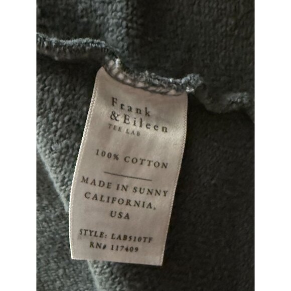 Frank & Eileen Lightweight Collared Pullover Sweatshirt L Sage 100% Cotton USA - Picture 4 of 5